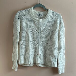 Madewell Cream Cable Knit Sweater